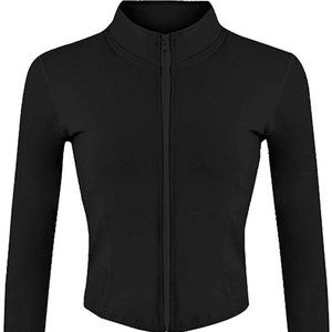 Women's Athletic Full Zip Lightweight Workout Jacket, Thumb Holes, bbl jacket